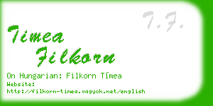 timea filkorn business card